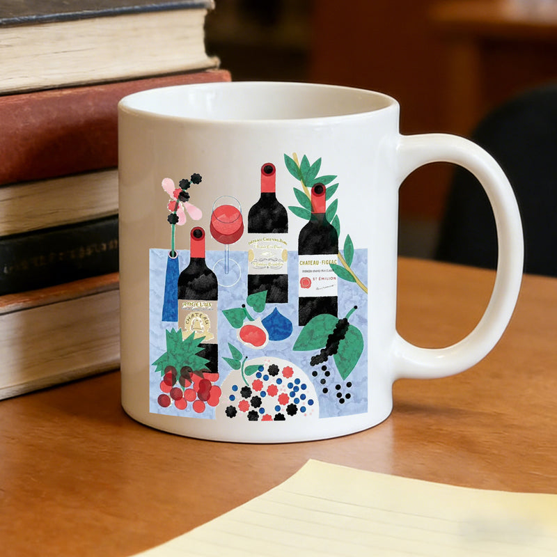 Tailorly White Ceramic 11 oz Mug - modern collage
