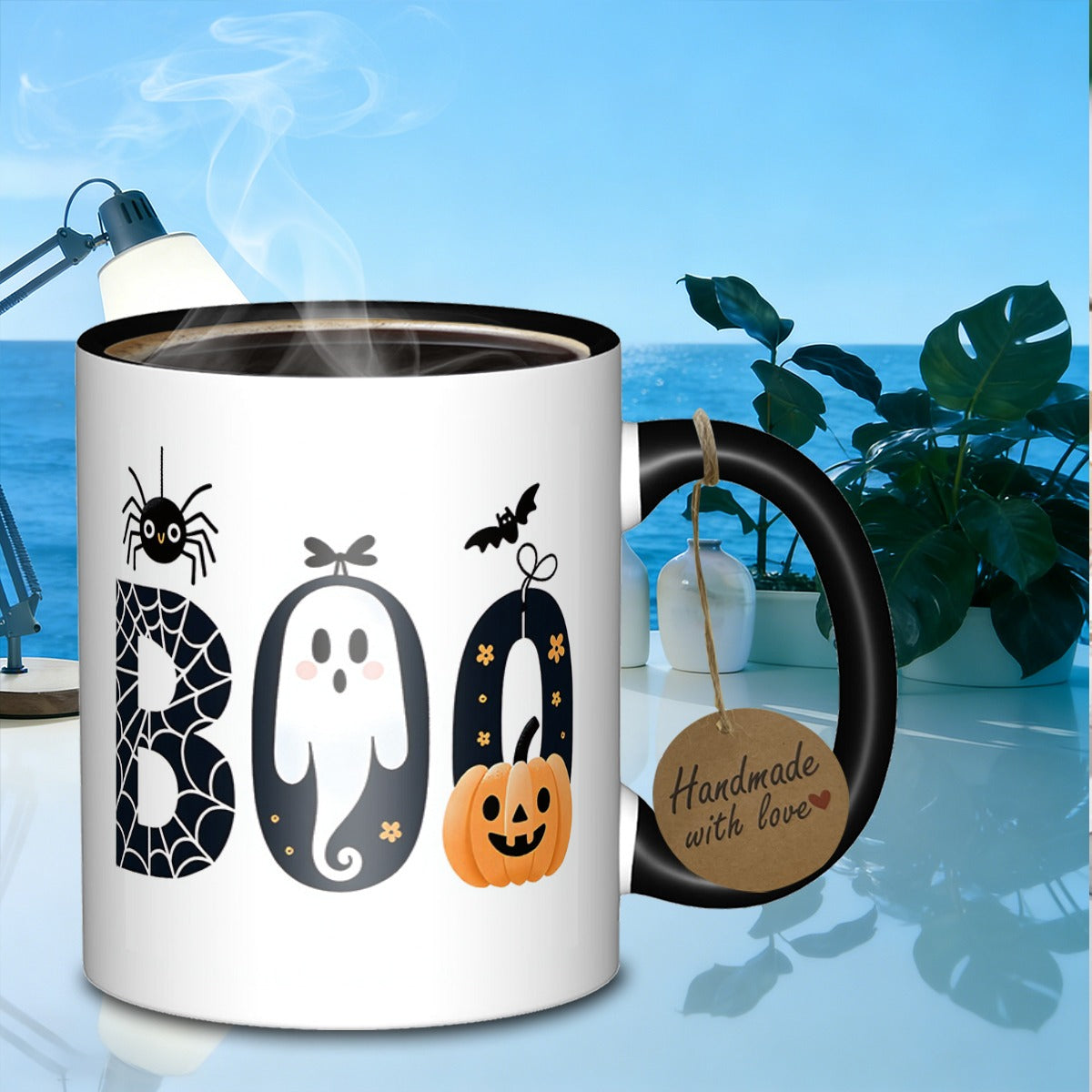 Tailorly Black Accent 11 oz Mug - cute halloween message