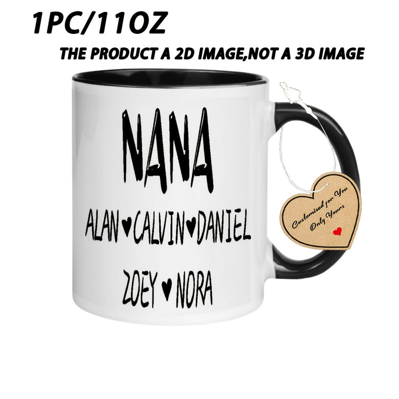 Tailorly Black Accent 11 oz Mug - Hearts