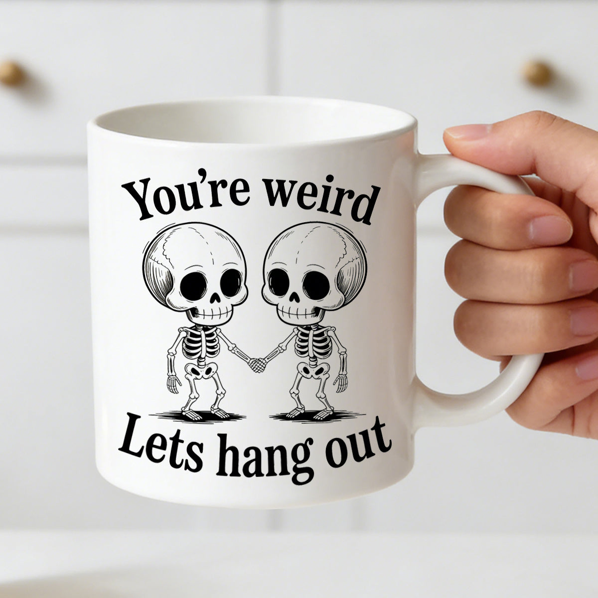 Tailorly White Ceramic 11 oz Mug - youre weird