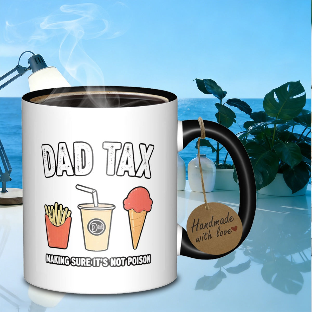 Tailorly Black Accent 11 oz Mug - food items