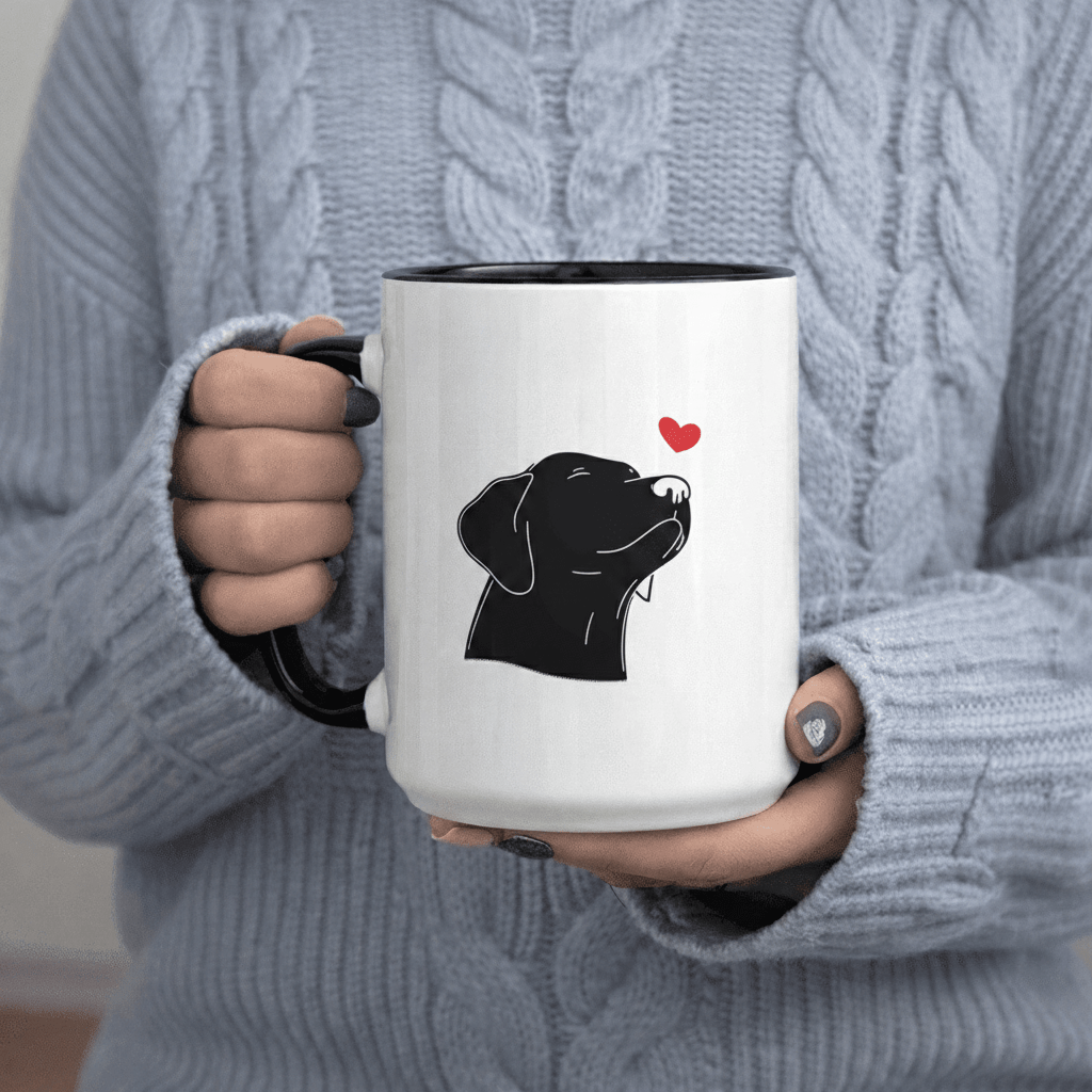 Tailorly Black Accent 11 oz Mug - Dog