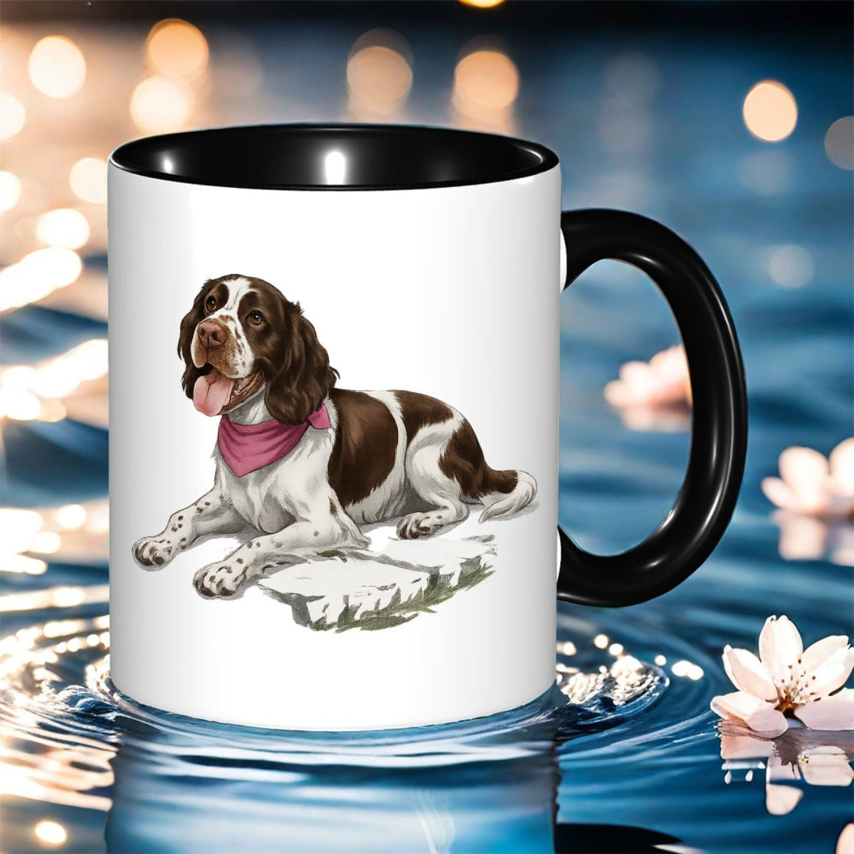 Tailorly Black Accent 11 oz Mug - bandana print