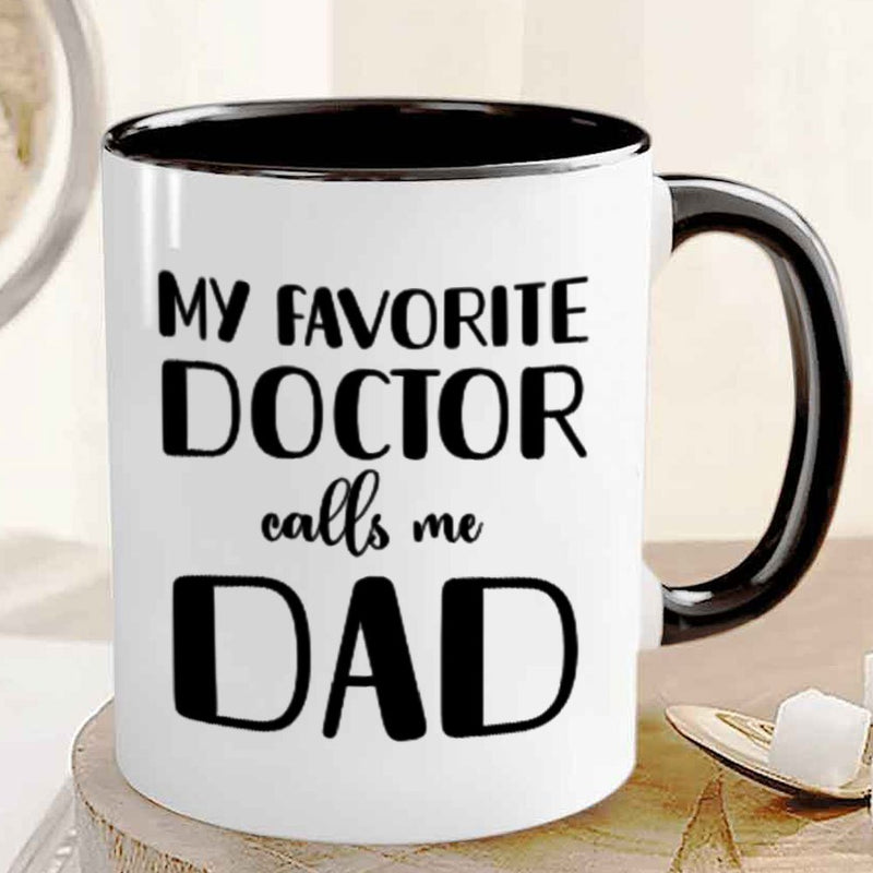 Tailorly Black Accent 11 oz Mug - father message