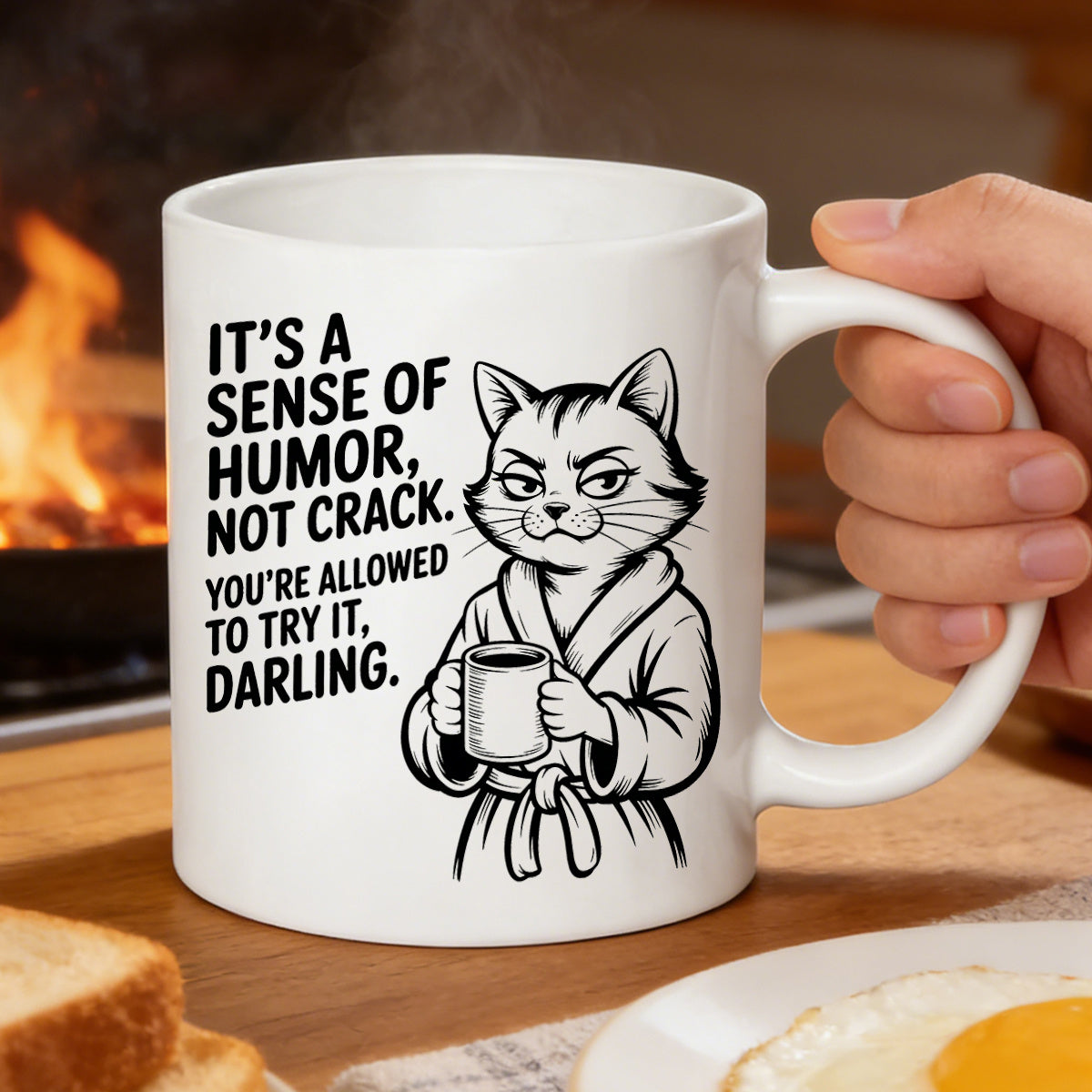 Tailorly White Ceramic 11 oz Mug - sarcastic text