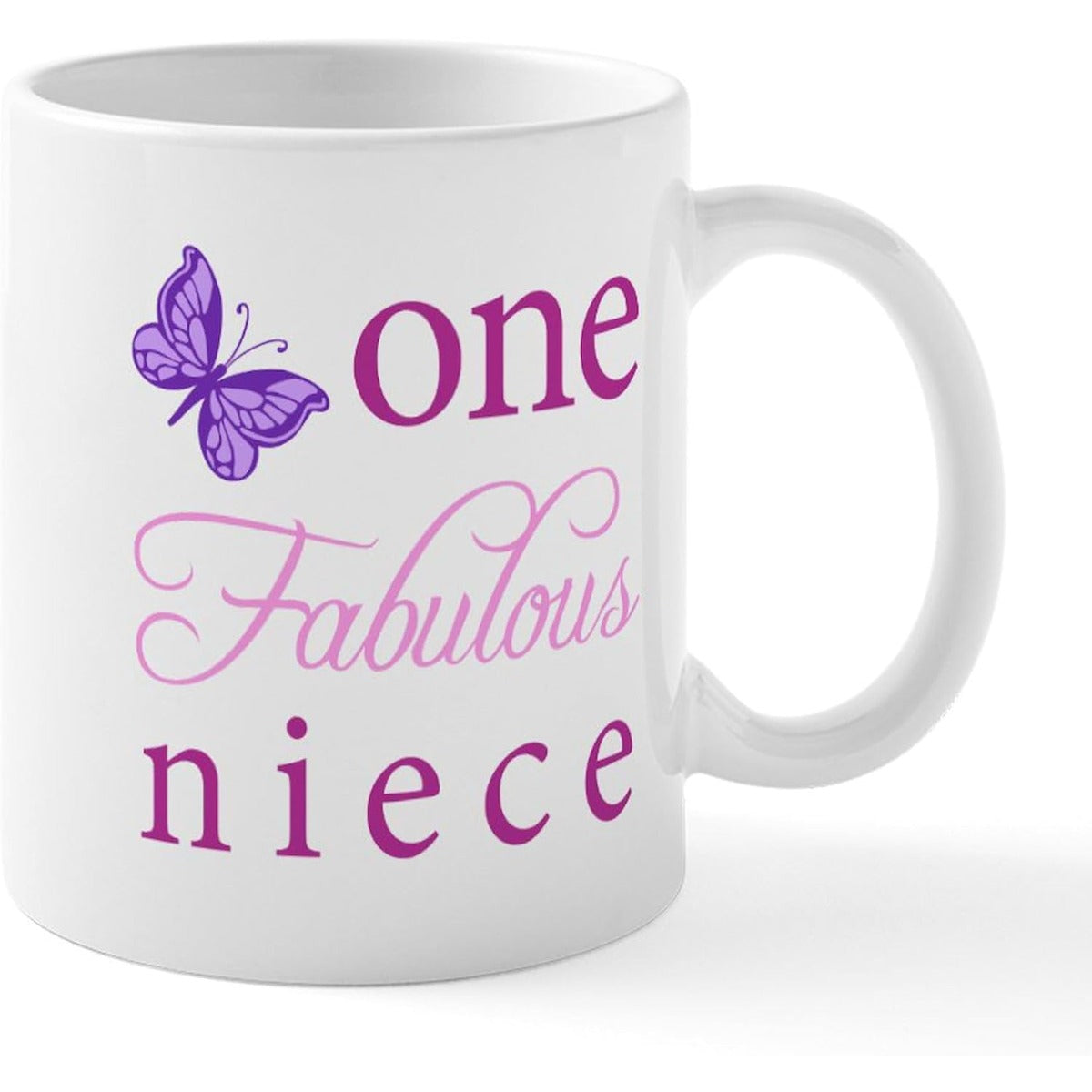 Tailorly White Ceramic 11 oz Mug - one fabulous niece