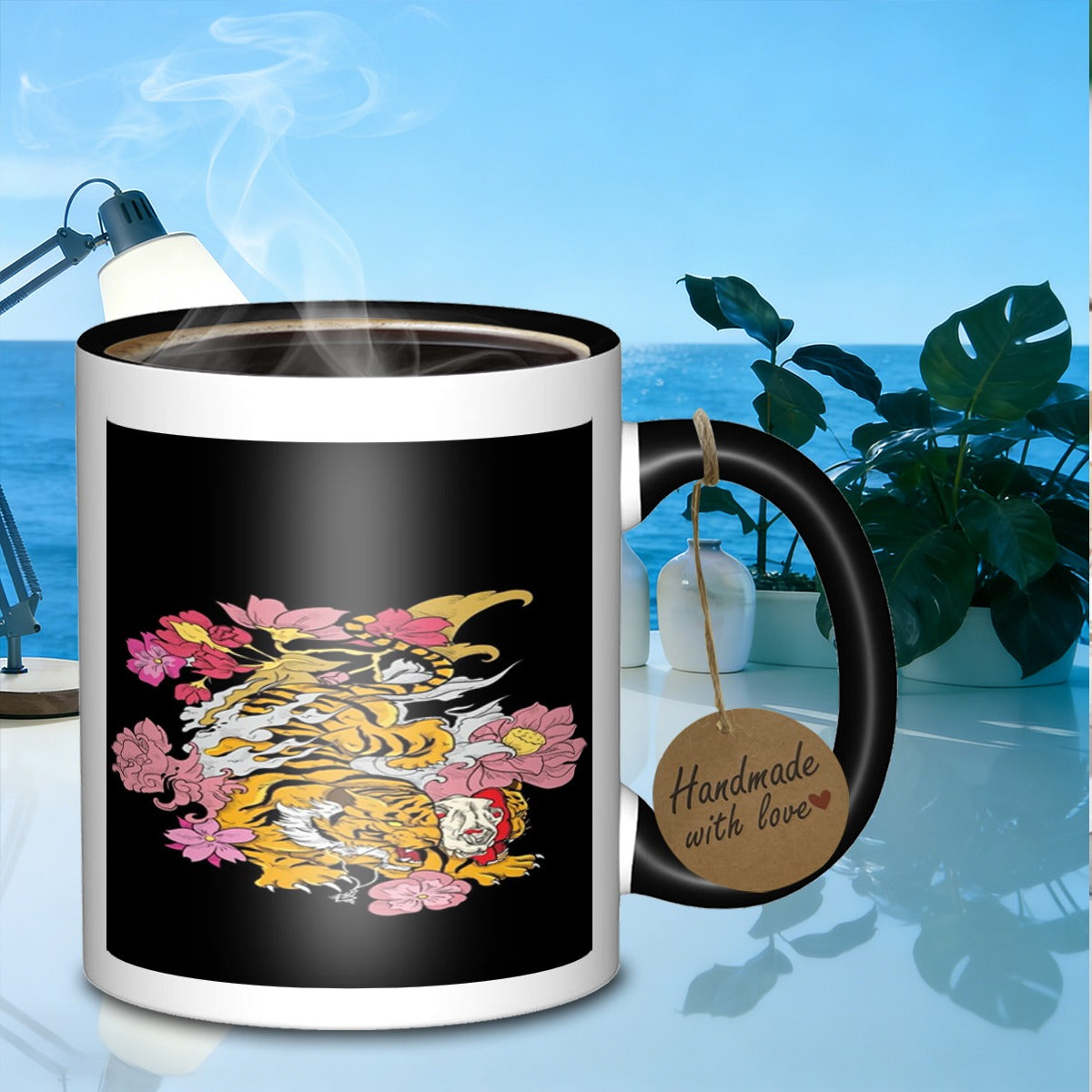 Tailorly Black Accent 11 oz Mug - tiger