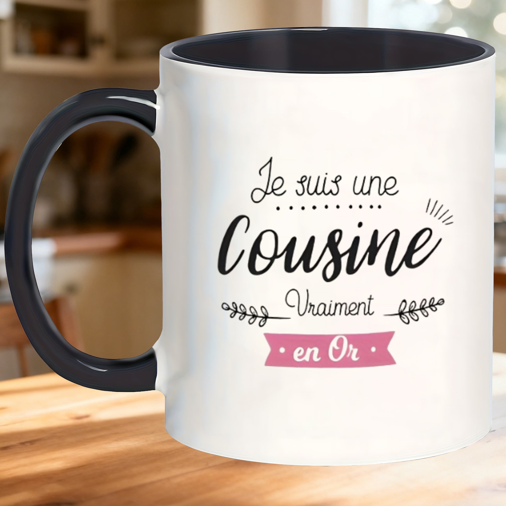 Tailorly Black Accent 11 oz Mug - novelty black handle une en or mugs coffee mugs are perfect gifts for friends anniversary