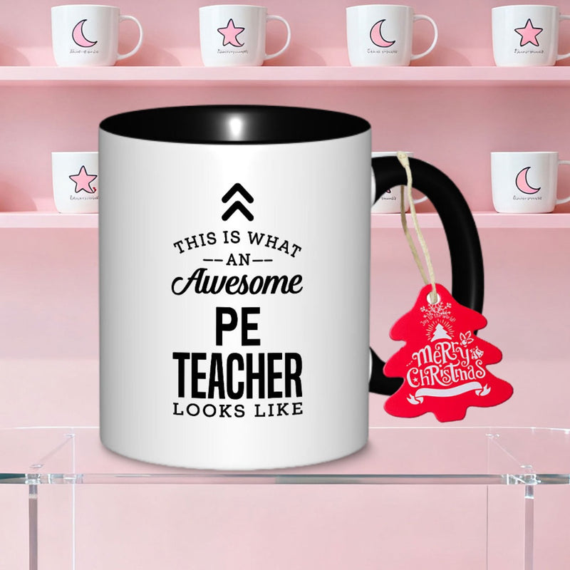 Tailorly Black Accent 11 oz Mug - teachers ceramic coffee mug thanksgiving gift reusable tea cup suitable for tea and milk a thoughtful gift for quiet