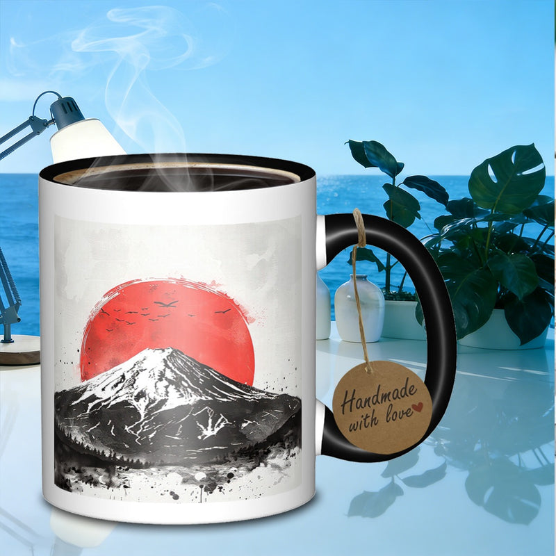 Tailorly Black Accent 11 oz Mug - sunrise