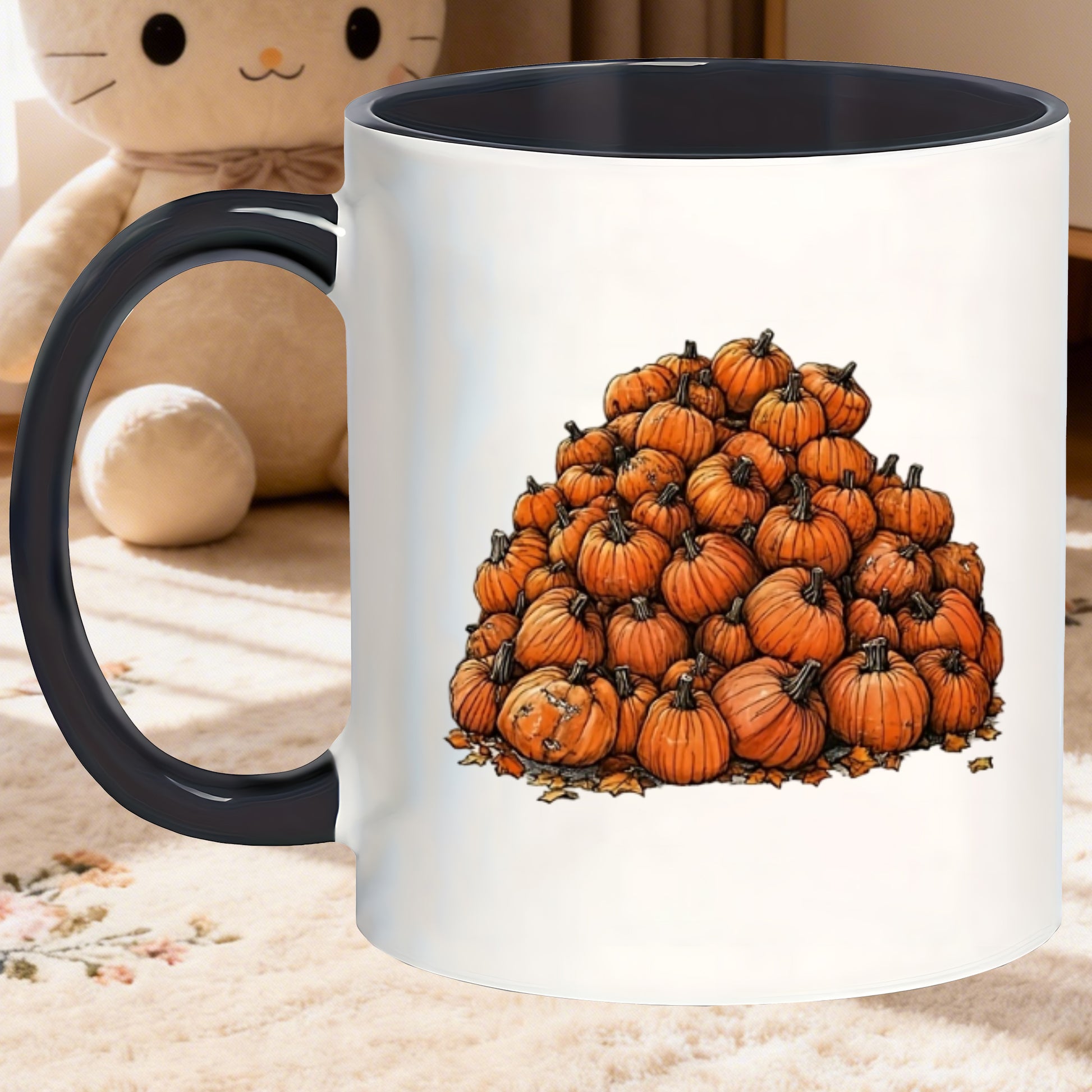 Tailorly Black Accent 11 oz Mug - novelty black handle mugs ceramic round reusable ideal for office party gifts hand wash only_bd3afd8375c4426f9ca740005f2bc61a