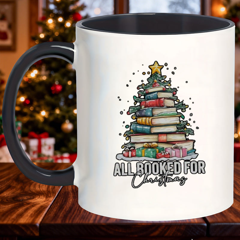 Tailorly Black Accent 11 oz Mug - chic glazed all for christmas tree book mugs tailored to hike soups campsite cider beach iced