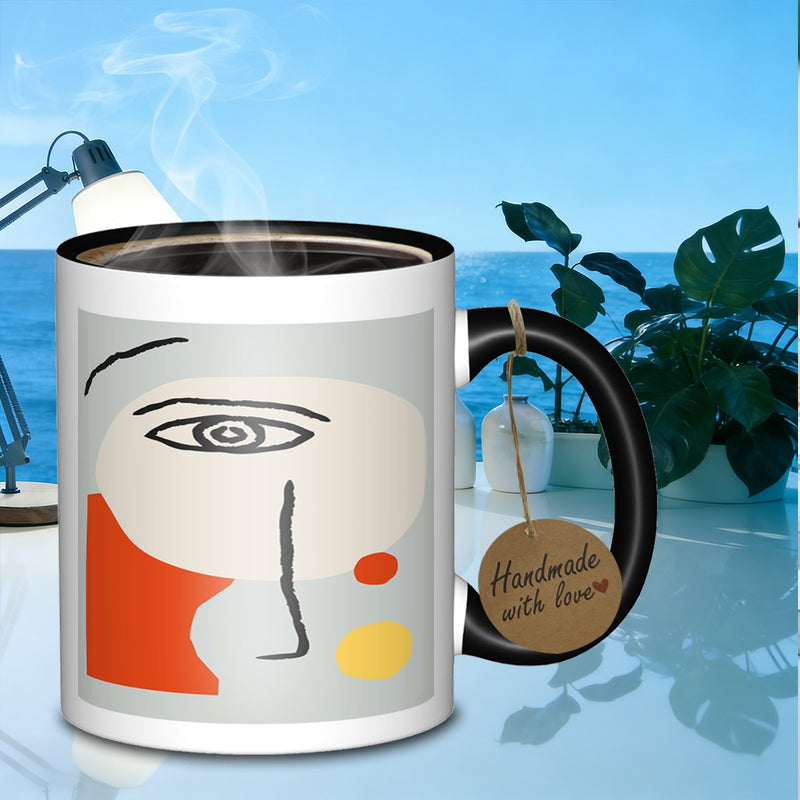 Tailorly Black Accent 11 oz Mug - face portrait