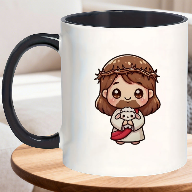 Tailorly Black Accent 11 oz Mug - cute cartoon design