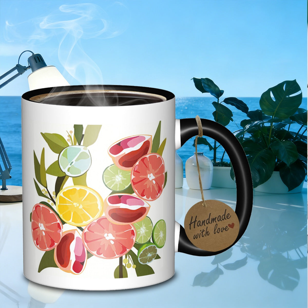 Tailorly Black Accent 11 oz Mug - arrangementexcellent mug galaxy tumbler suitable for daily work outdoor trips travel and used as a