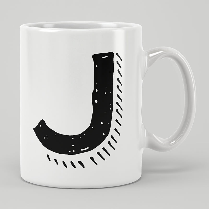 Tailorly White Ceramic 11 oz Mug - a single piece of artwork featuring an ergonomic handle suitable for use as an office this glossy white ceramic