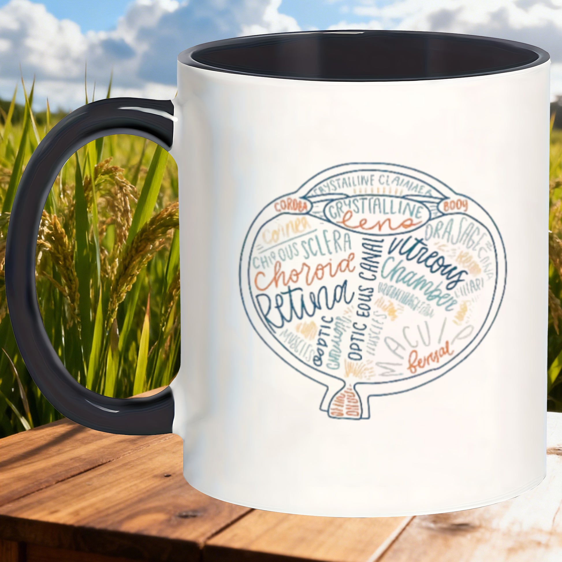 Tailorly Black Accent 11 oz Mug - humor text