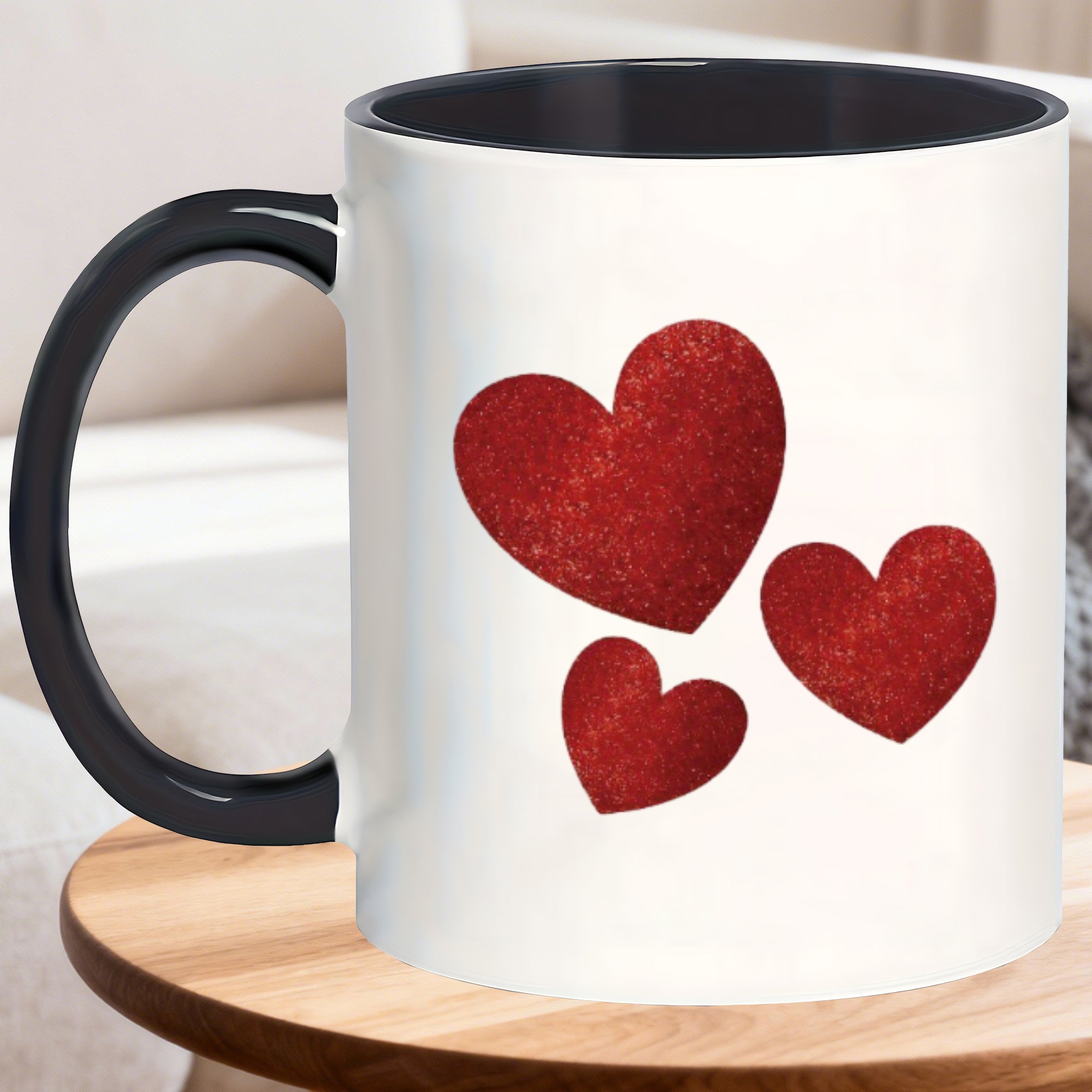 Tailorly Black Accent 11 oz Mug - mugs with three for drinks birthday celebrations at home or the office_497afe3bb70149858f9375ca37823df3