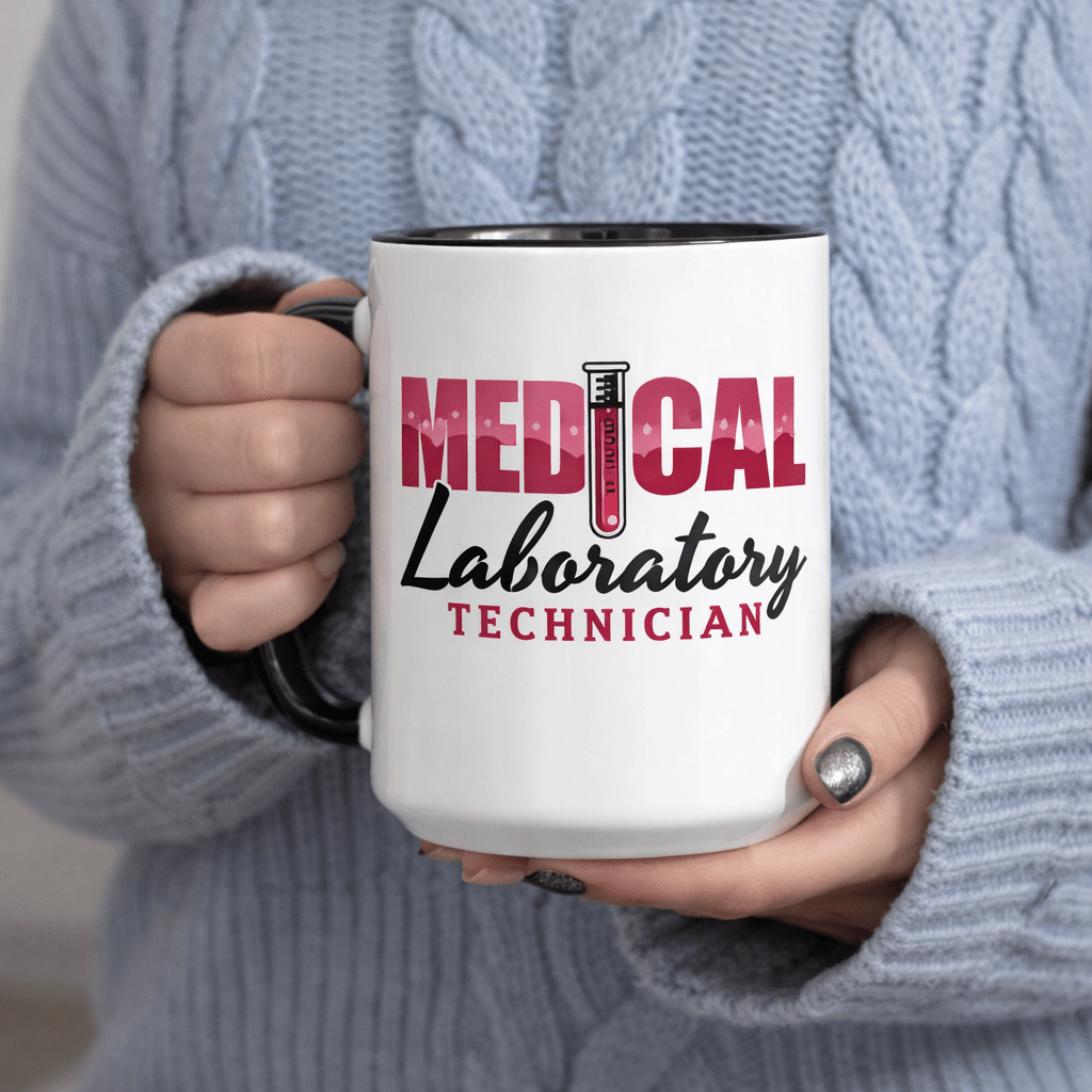 Tailorly Black Accent 11 oz Mug - laboratory technicians text