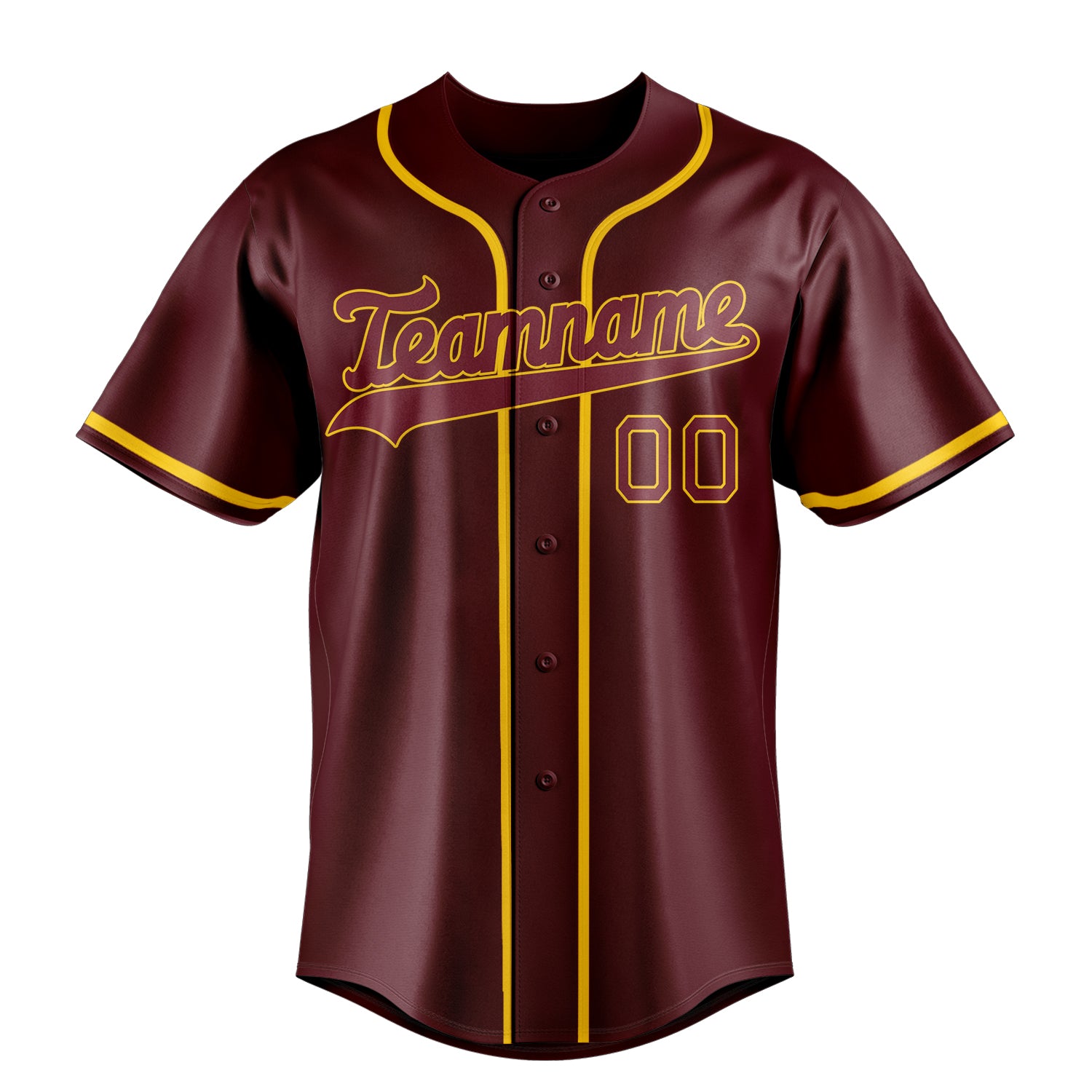 Custom Burgundy & Red Color Fan Baseball Jersey