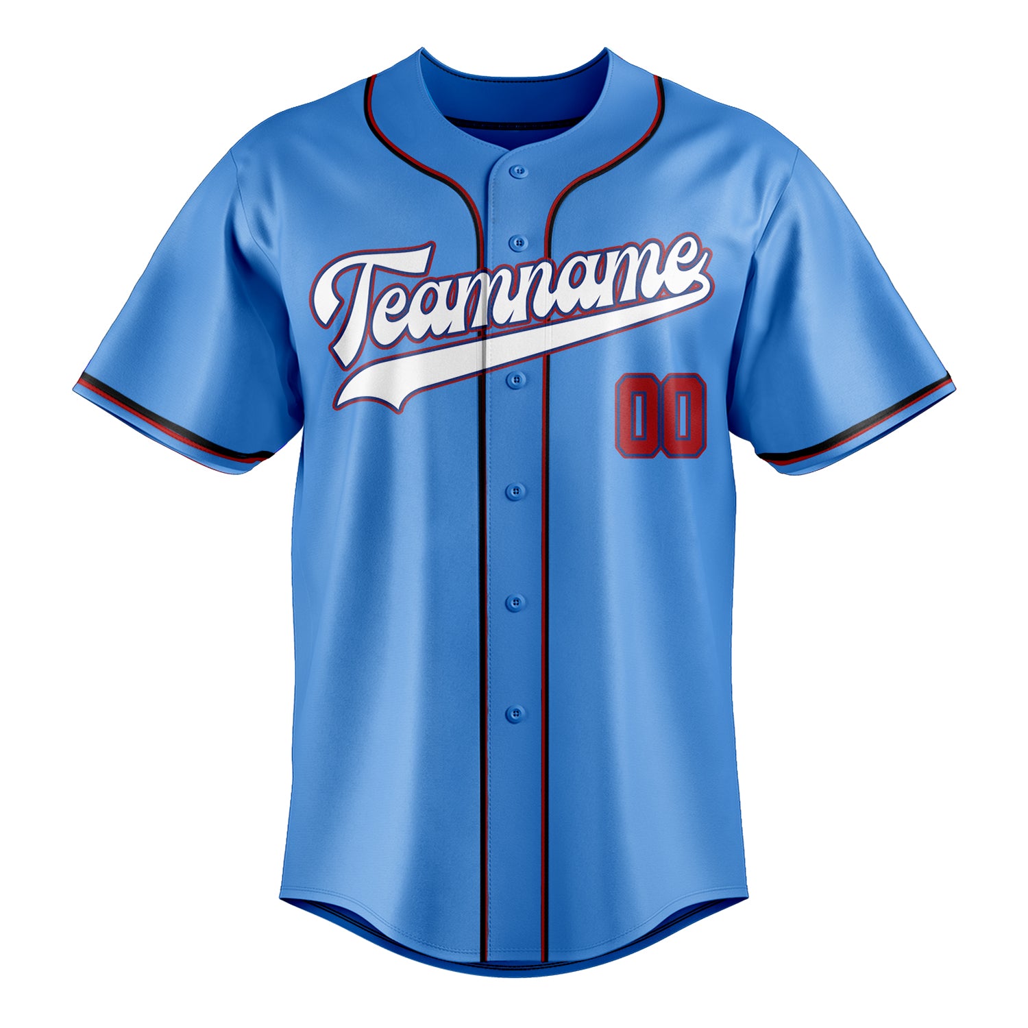 Custom Electric Blue & White Color Fan Baseball Jersey