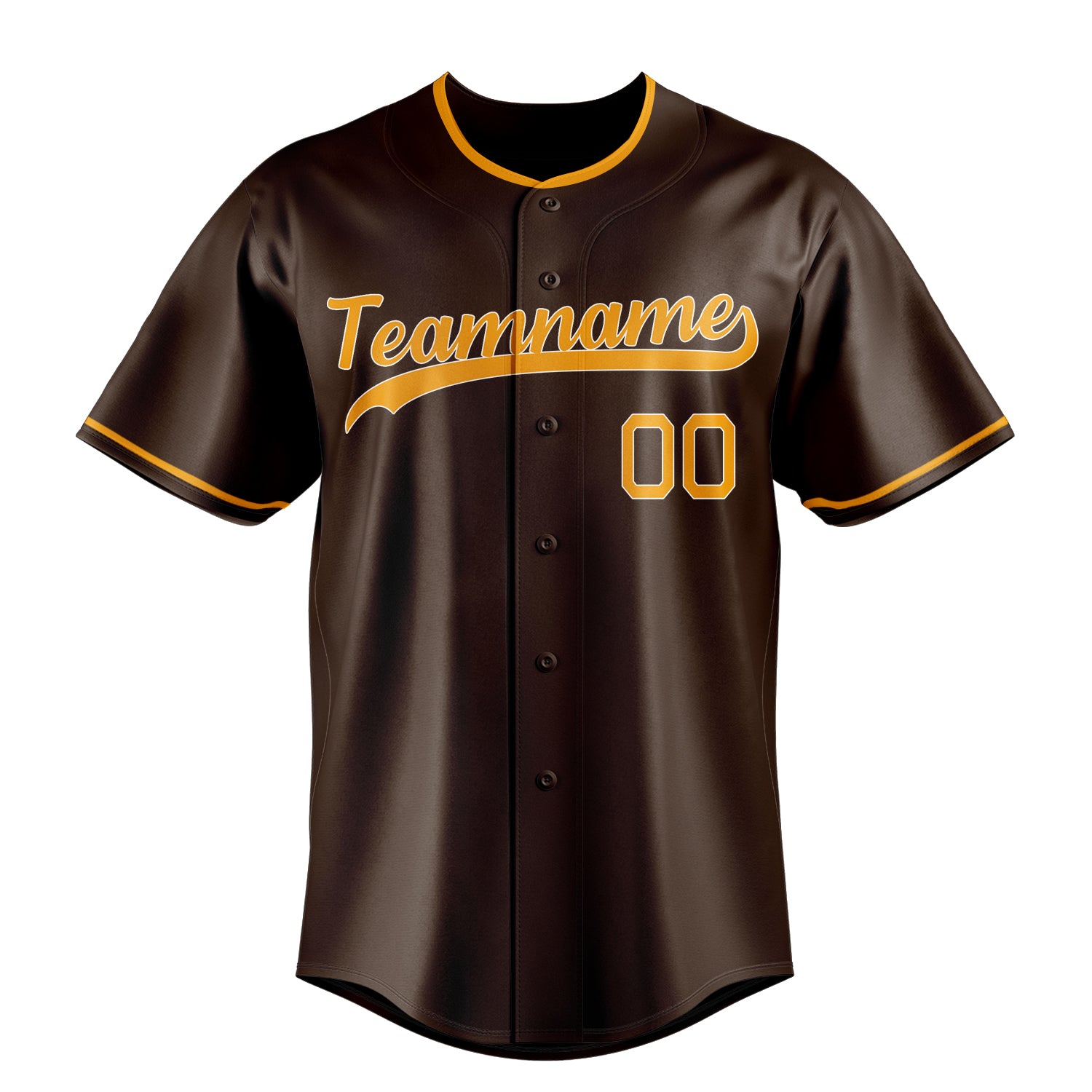 Custom Brown & Orange Color Fan Baseball Jersey