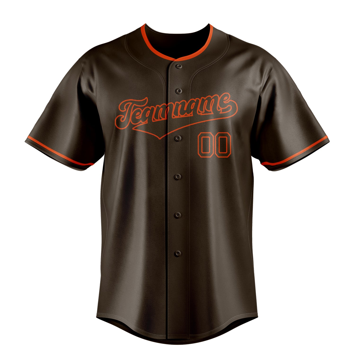 Custom Brown & Red Color Fan Baseball Jersey
