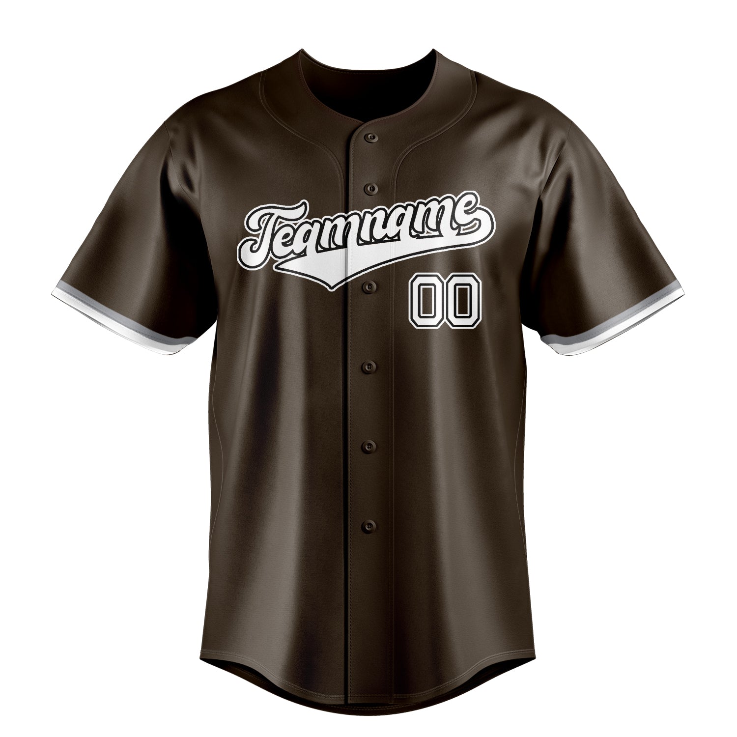 Custom Brown & White Color Fan Baseball Jersey