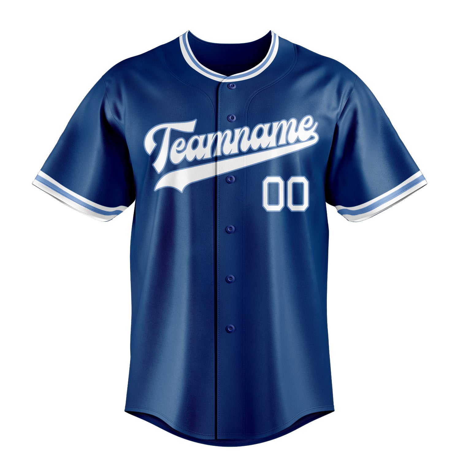 Custom Blue & White Color Fan Baseball Jersey