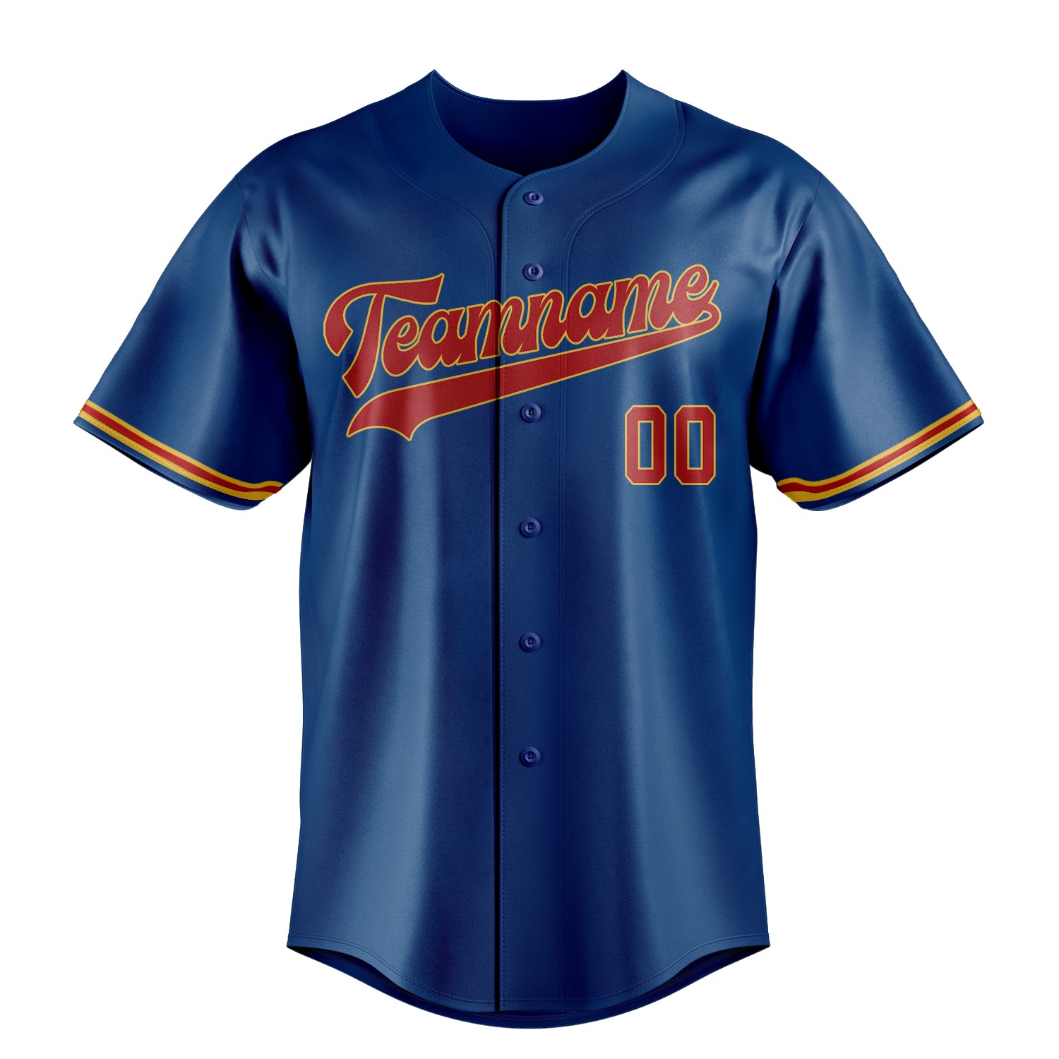 Custom Blue & Red Color Fan Baseball Jersey