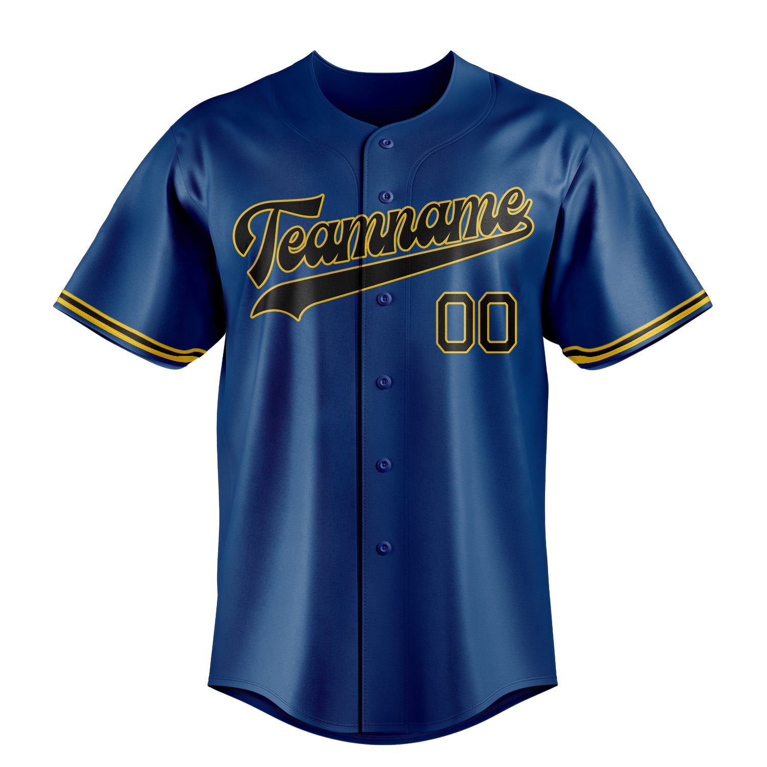 Custom Blue & Black Color Fan Baseball Jersey