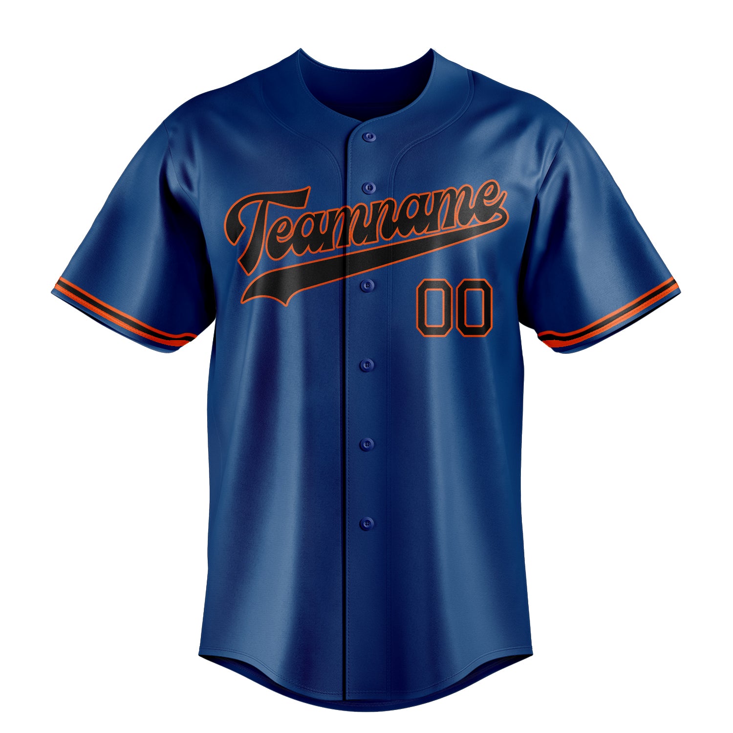 Custom Blue & Black Color Fan Baseball Jersey