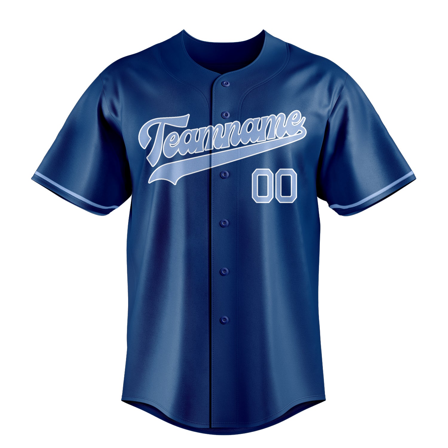 Custom Blue & Light Blue Color Fan Baseball Jersey