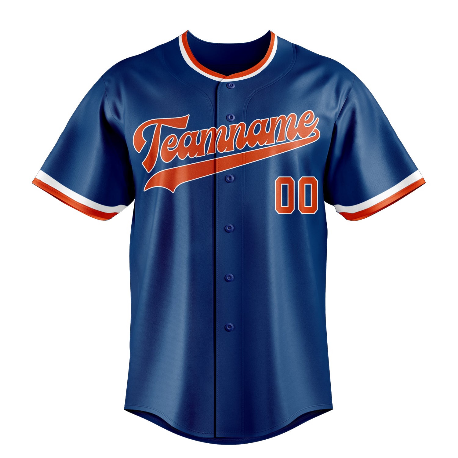 Custom Blue & Red Color Fan Baseball Jersey