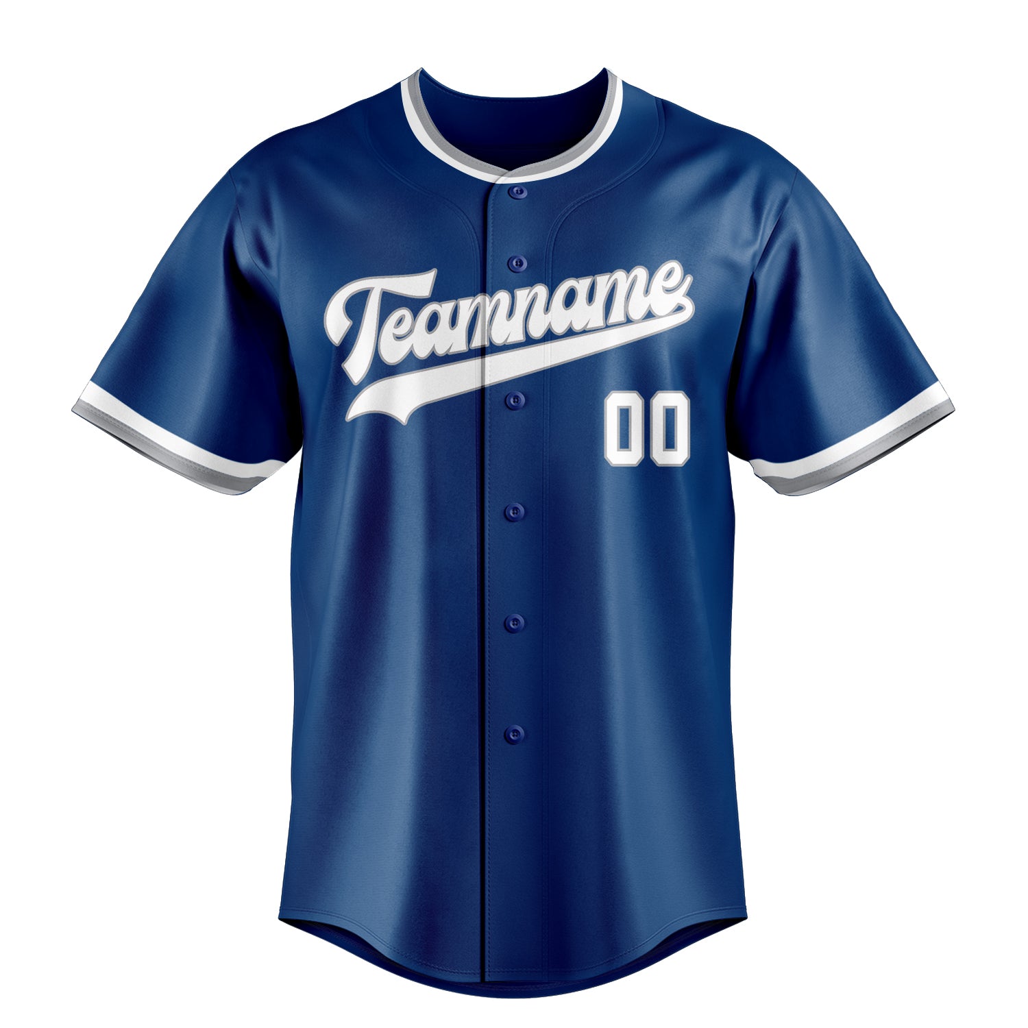 Custom Blue & White Color Fan Baseball Jersey