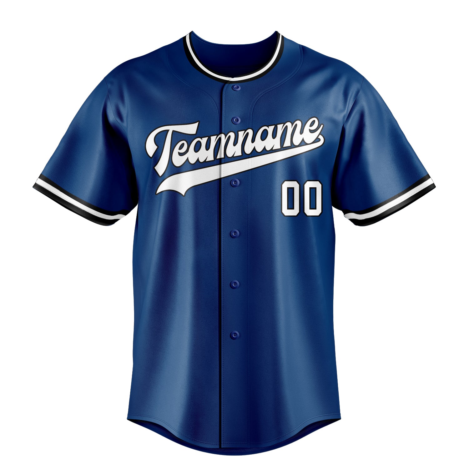 Custom Blue & White Color Fan Baseball Jersey