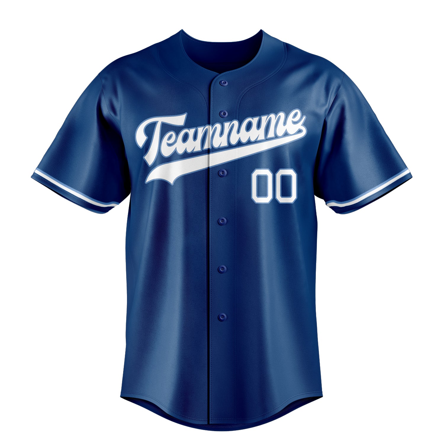 Custom Blue & White Color Fan Baseball Jersey