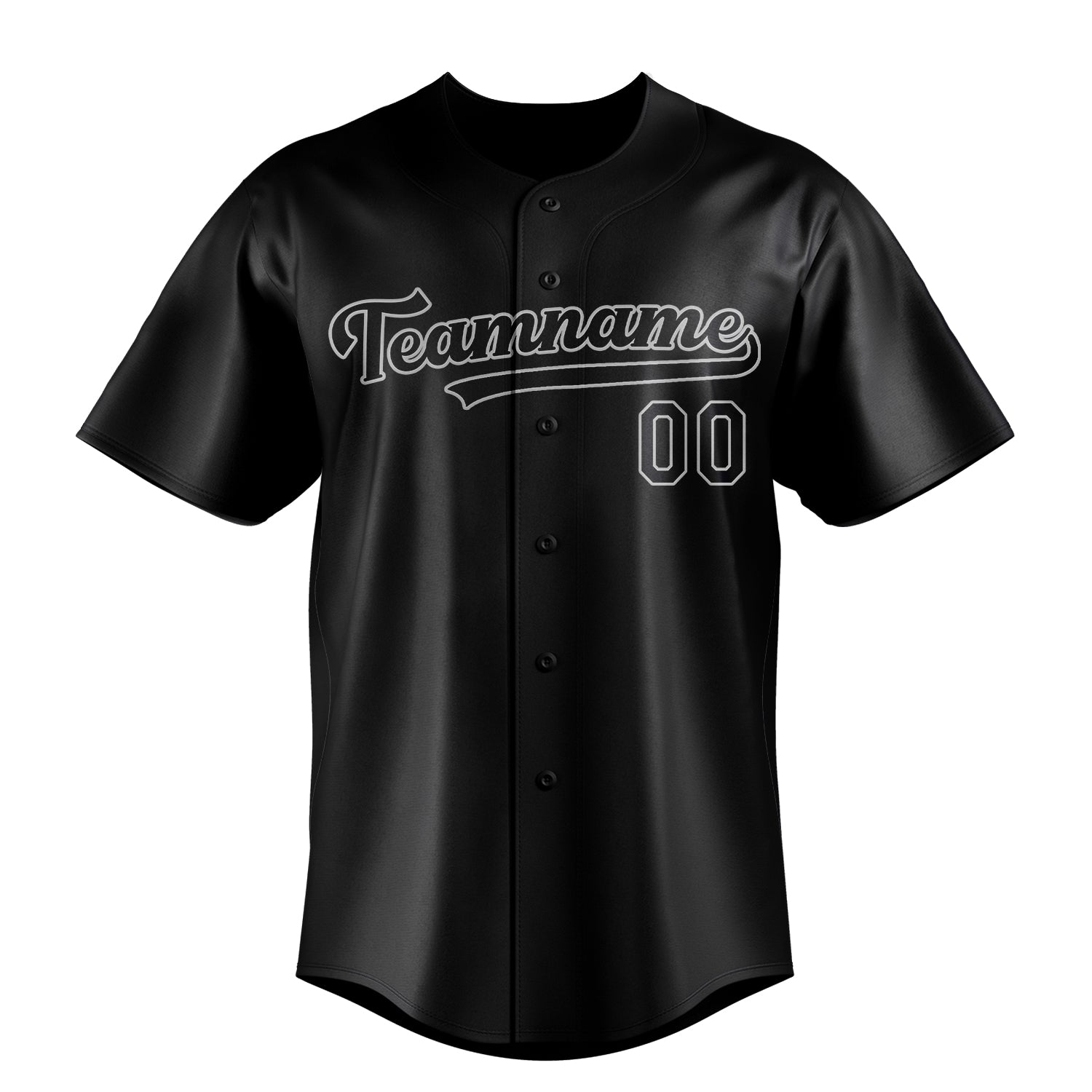 Custom Black & Gray Color Fan Baseball Jersey