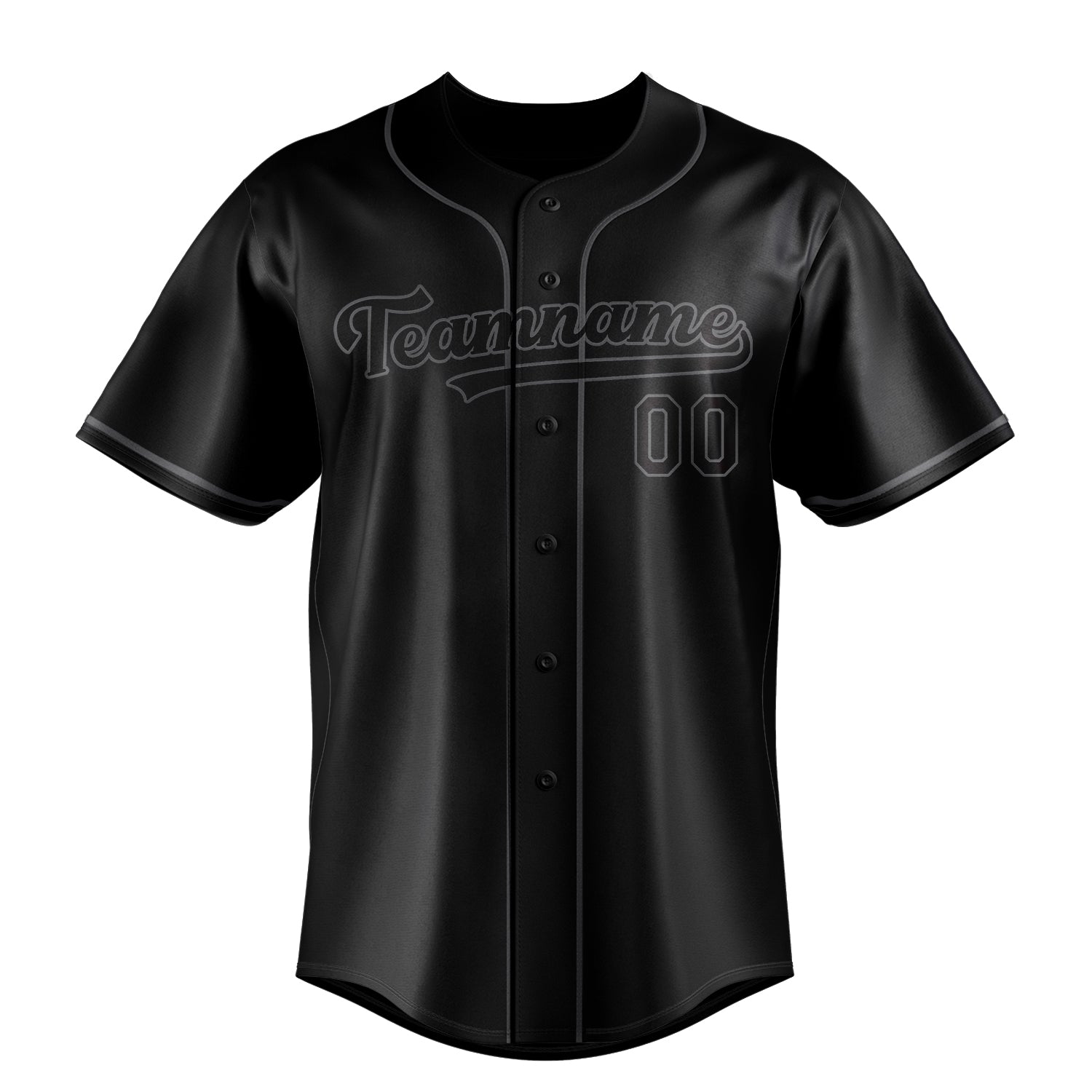Custom Black & Gray Color Fan Baseball Jersey