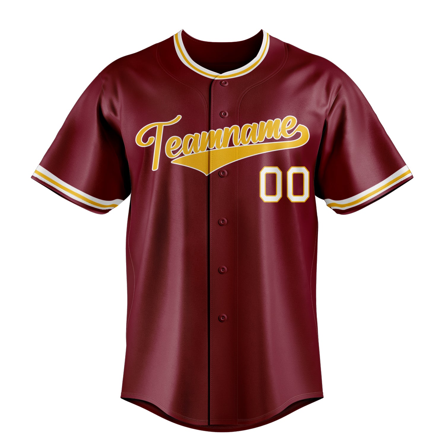 Custom Crimson & White Color Fan Baseball Jersey