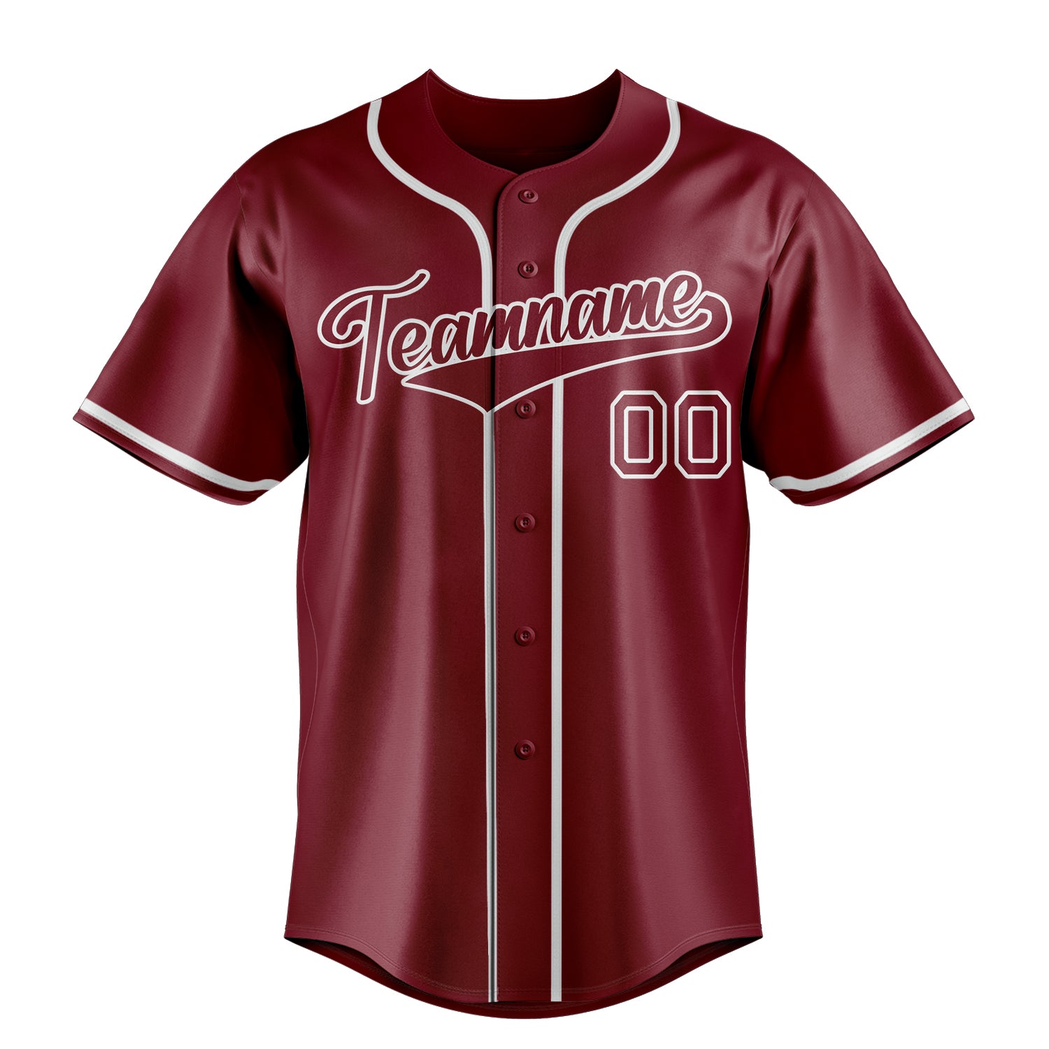 Custom Crimson & Gray Color Fan Baseball Jersey