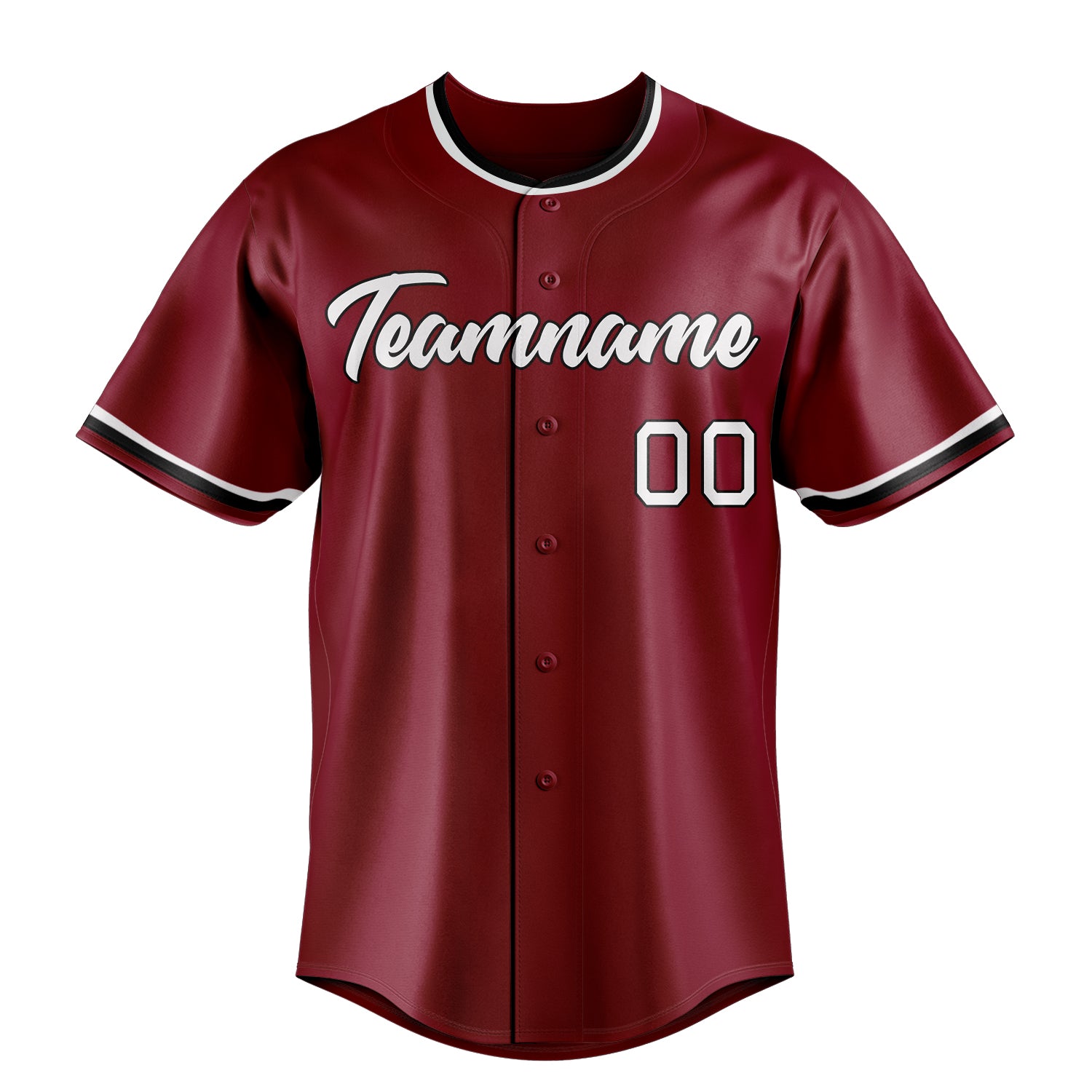 Custom Crimson & White Color Fan Baseball Jersey