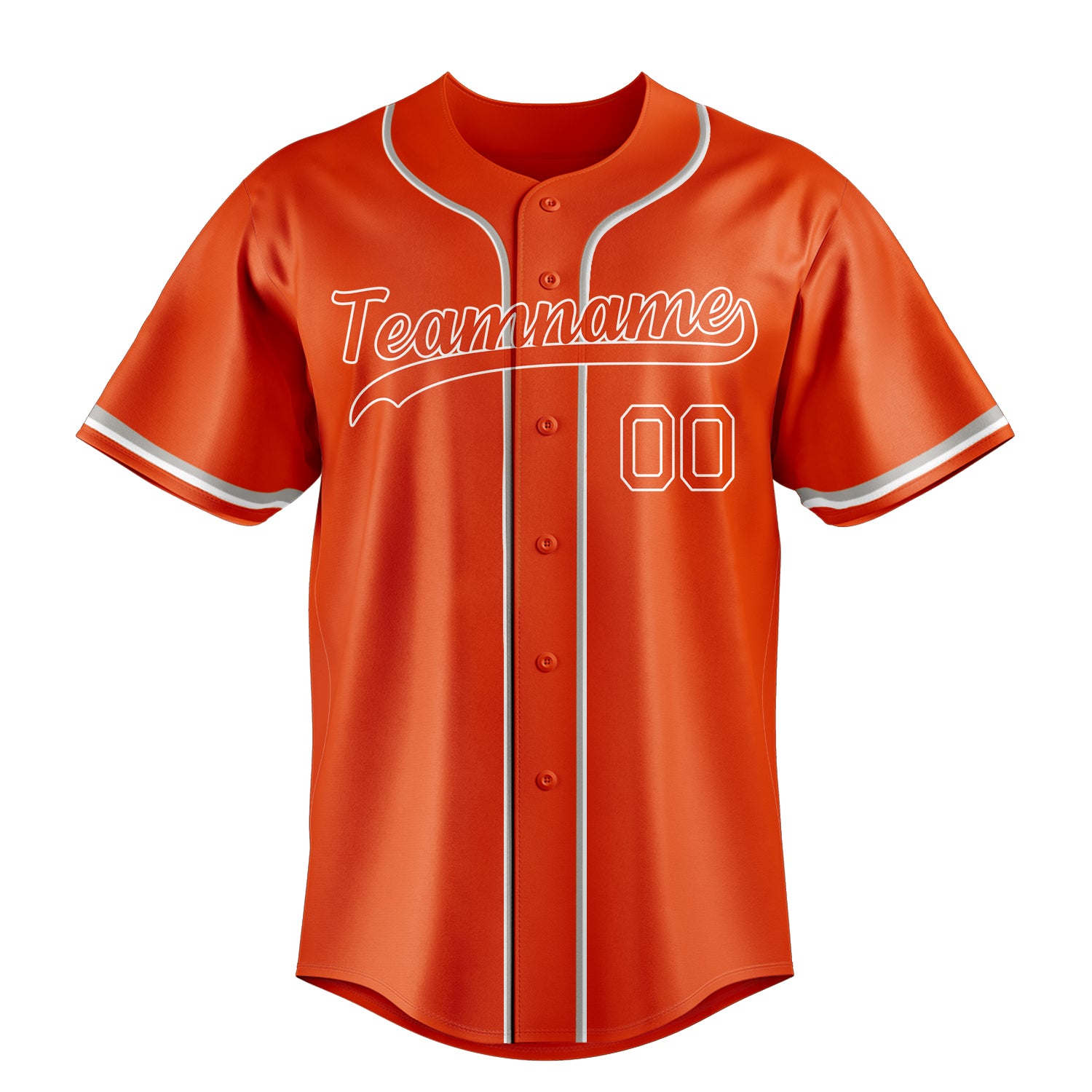 Custom Orange & White Color Fan Baseball Jersey