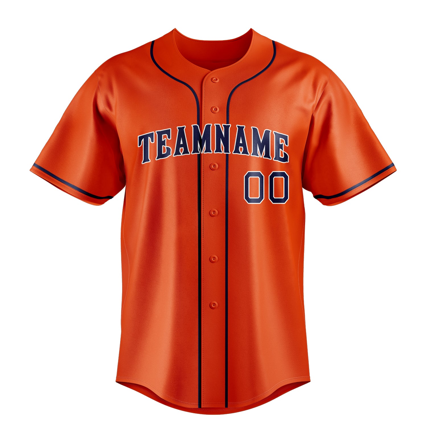 Custom Orange & Navy Color Fan Baseball Jersey