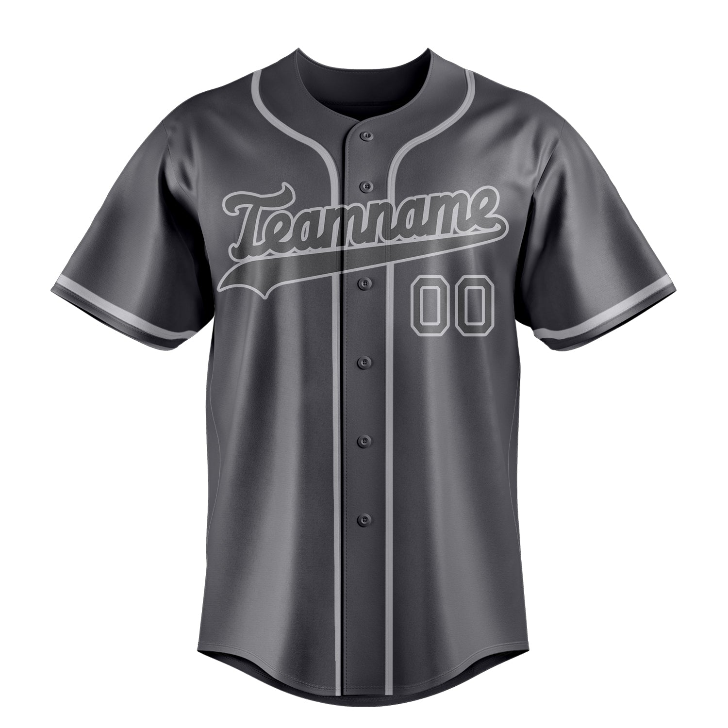 Custom Steel Gray & Gray Color Fan Baseball Jersey