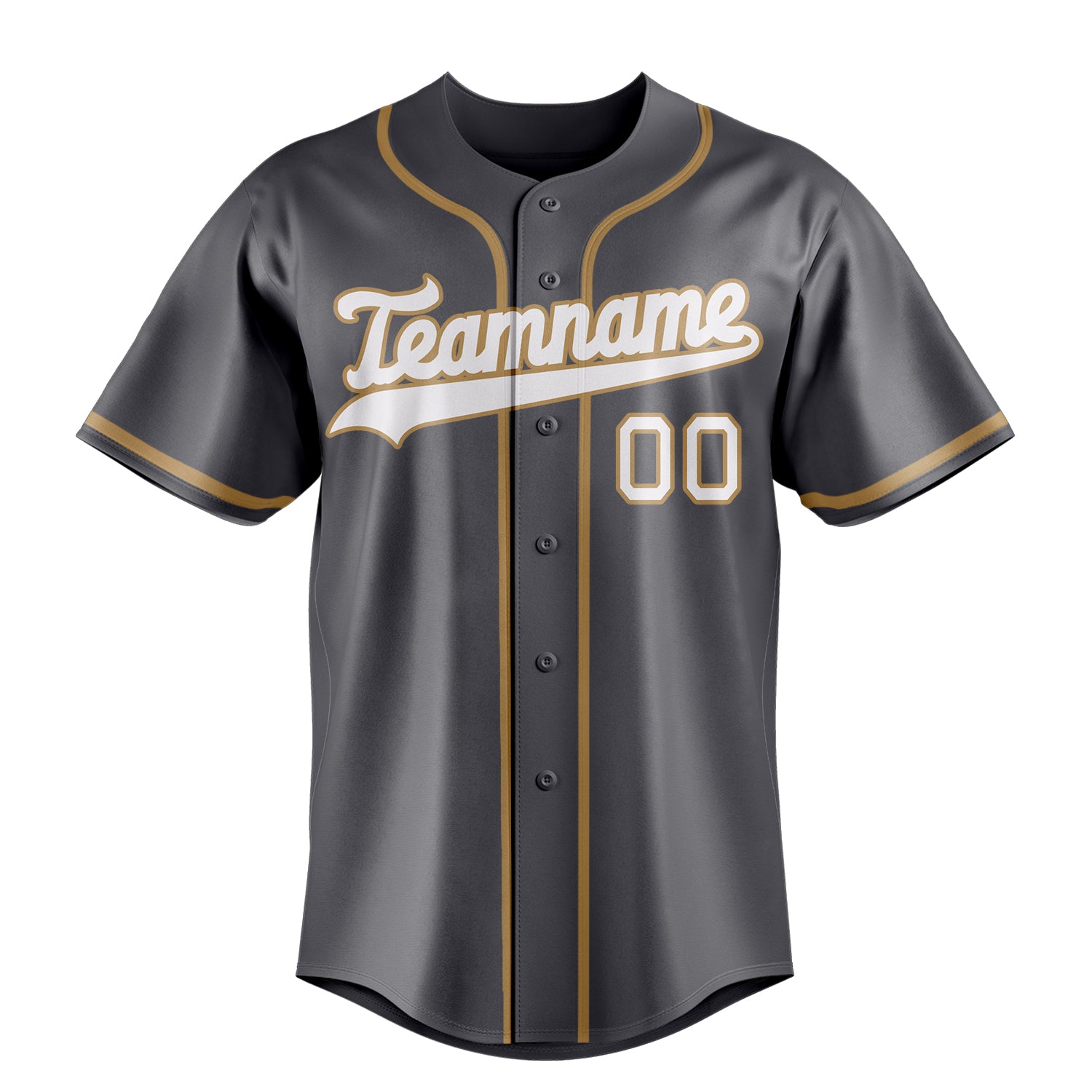 Custom Steel Gray & White Color Fan Baseball Jersey