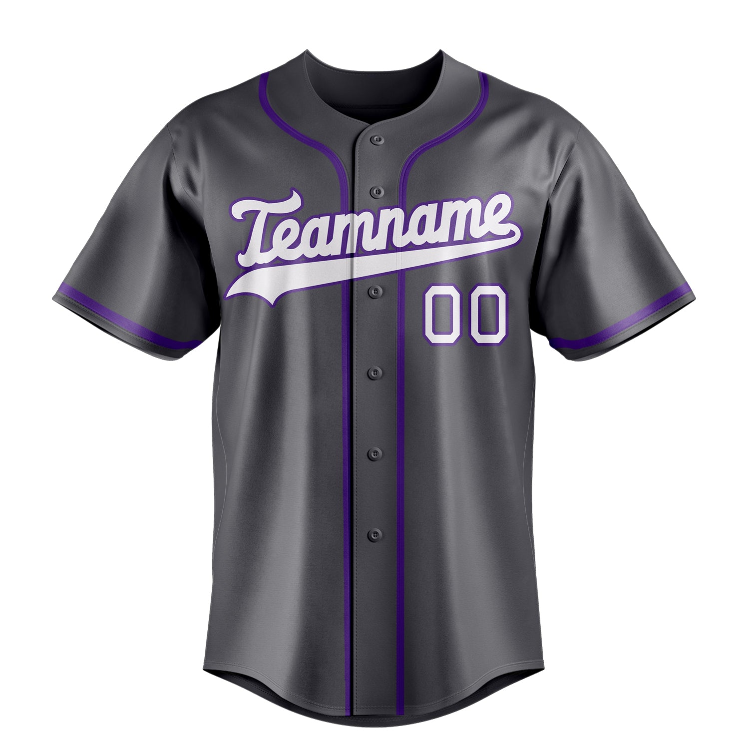 Custom Steel Gray & White Color Fan Baseball Jersey