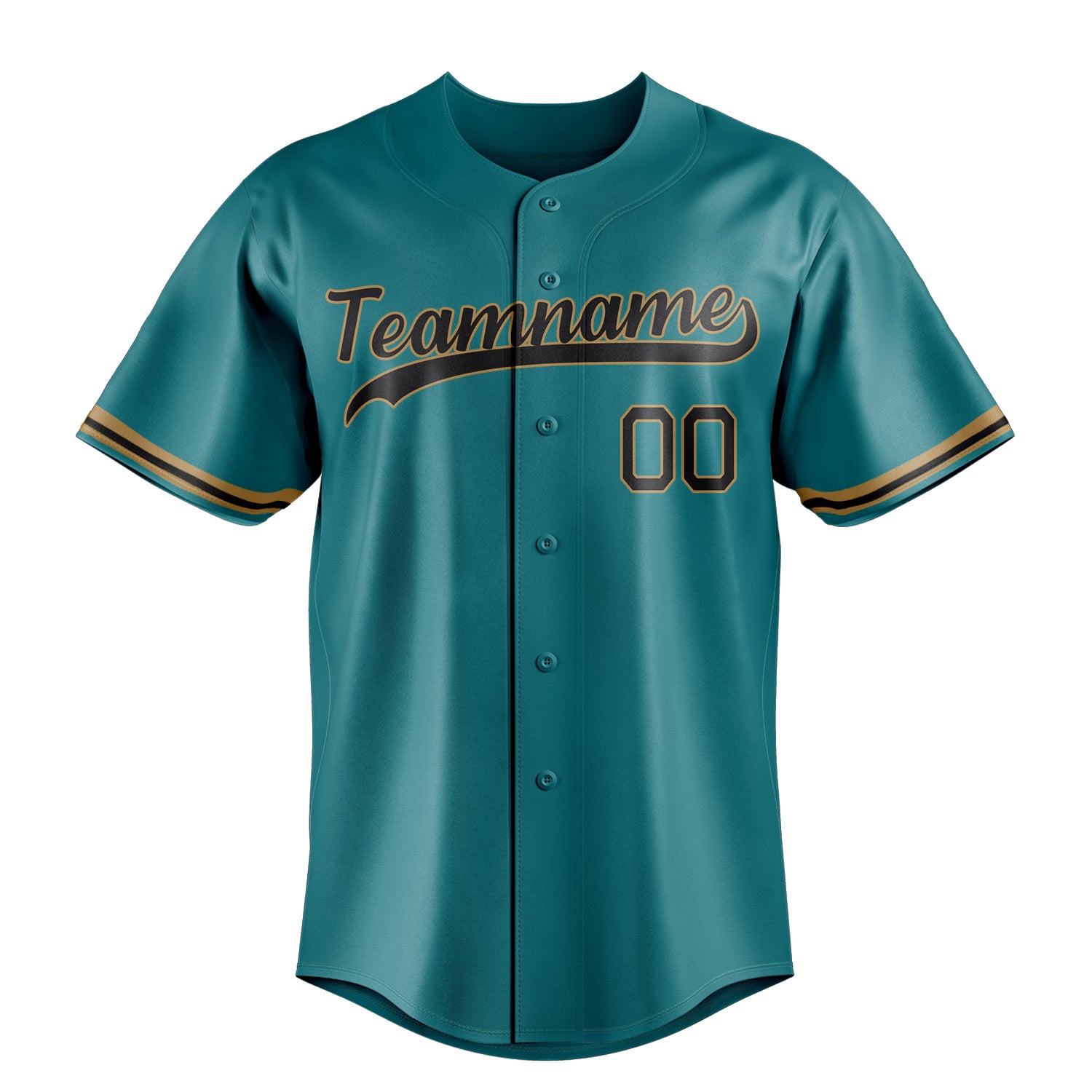 Custom Teal & Navy Color Fan Baseball Jersey