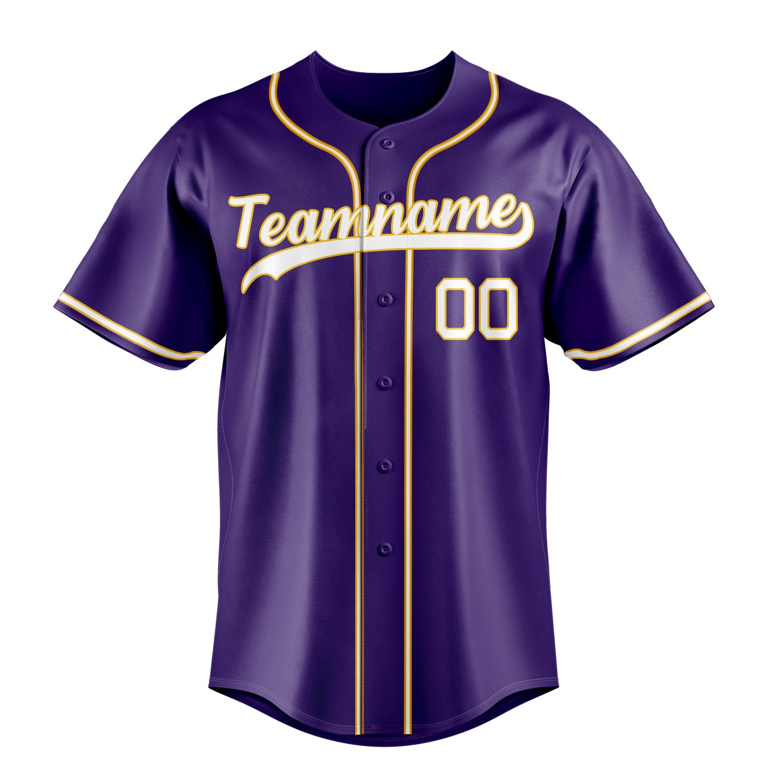 Custom Purple & White Color Fan Baseball Jersey
