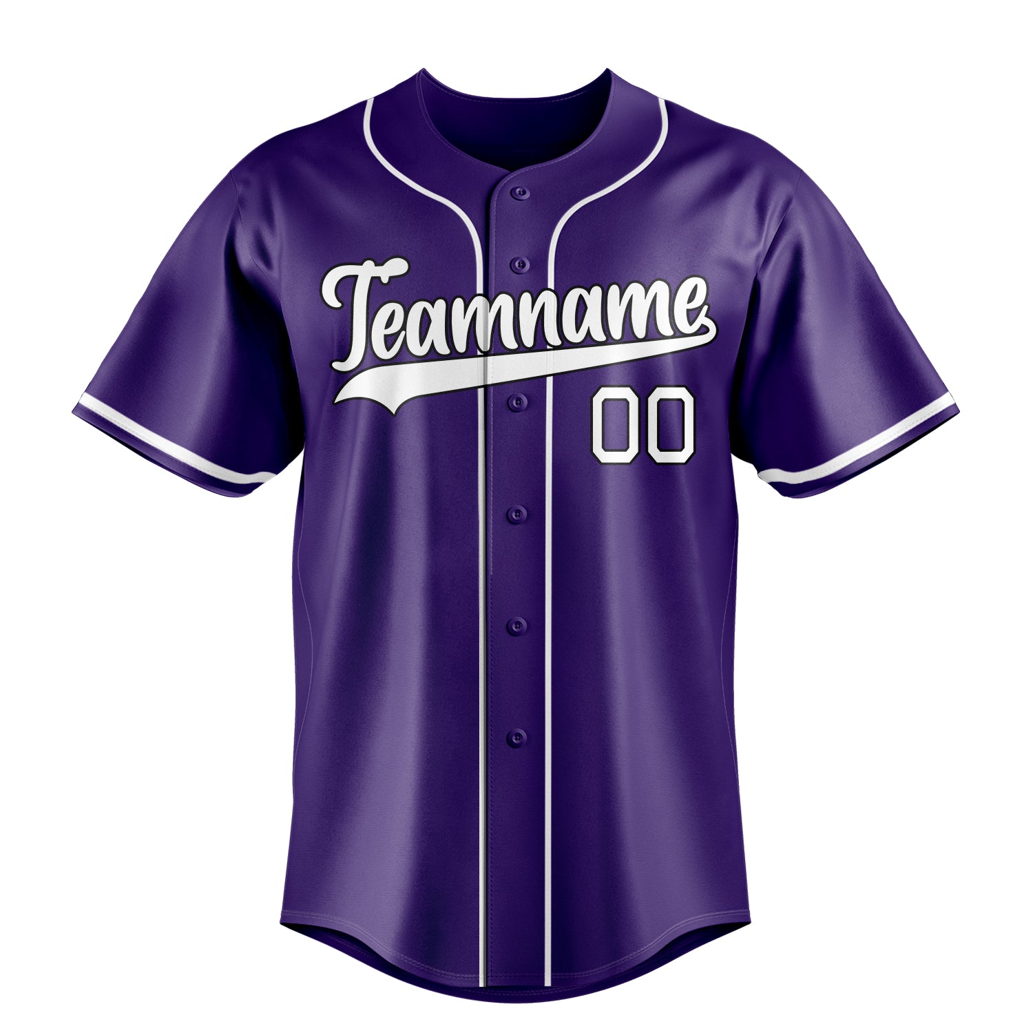 Custom Purple & White Color Fan Baseball Jersey